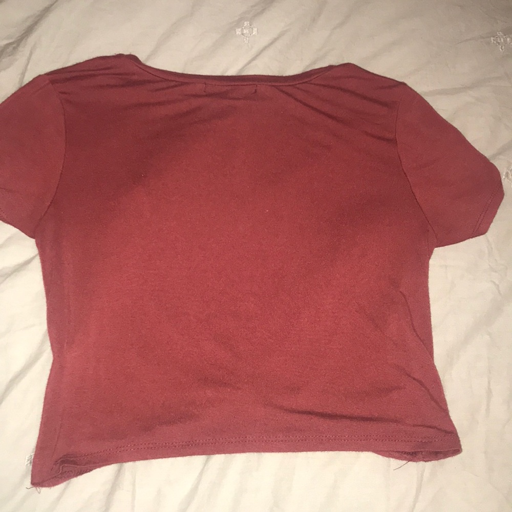 Burgundy crop top - Picture 4 of 4